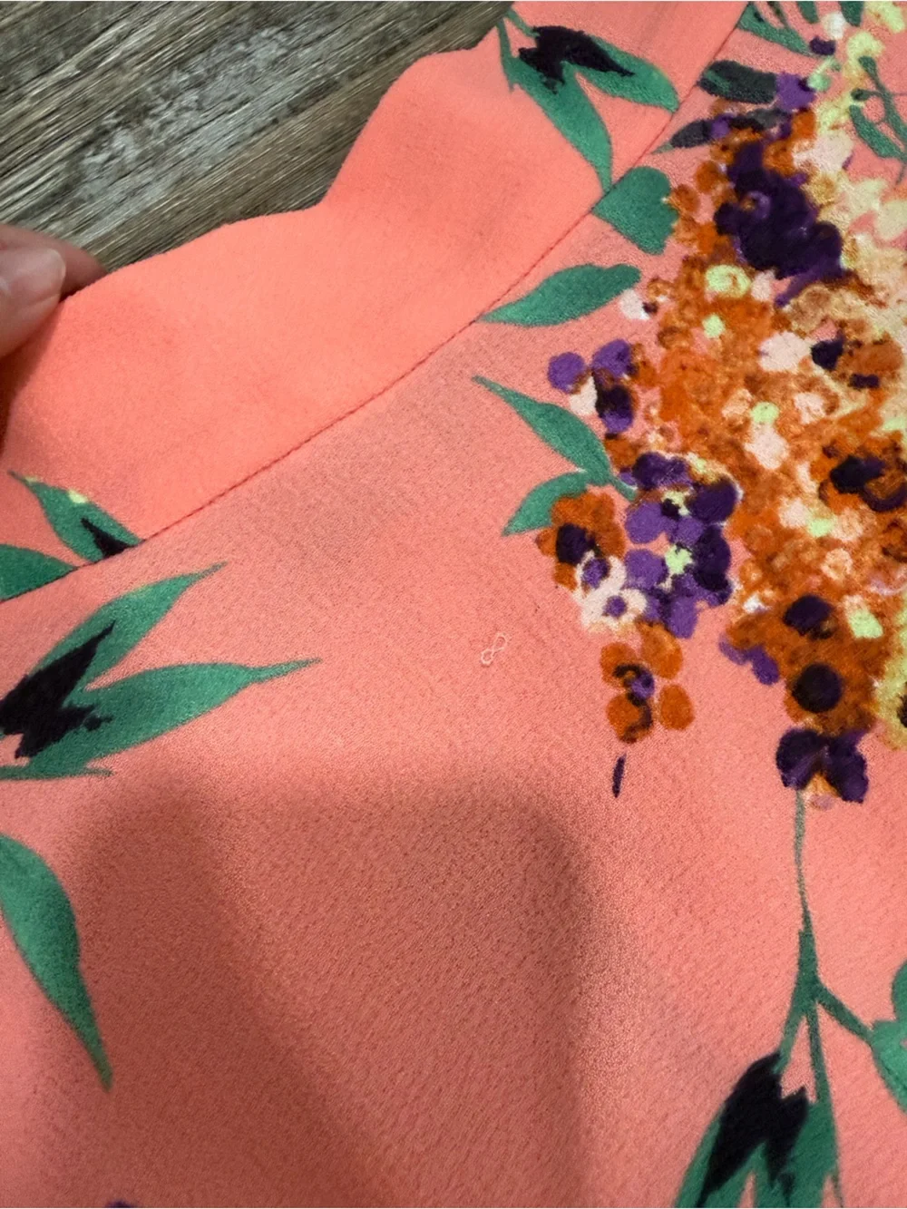 eva mendes for New York & Company Coral Floral A-Line Skirt
